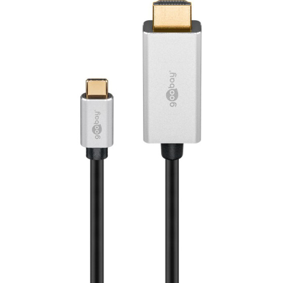 Goobay ������� USB-C �� Hdmi 60175, HDR, 8K, 4K/120Hz, 3m, ����� - (60175GB)