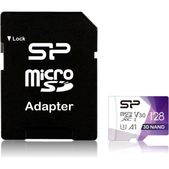 Silicon Power ����� ������ Superior Pro Microsdxc UHS-I, 128GB, Class 30 - (SP128GBSTXDU3V20AB)