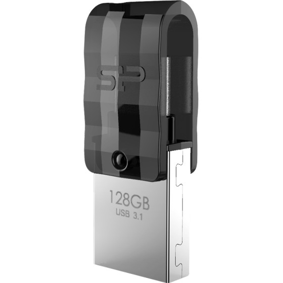 Silicon Power Dual Usb Flash Drive C31, Usb 3.2 & USB-C, 128GB, ����� - (SP128GBUC3C31V1K)