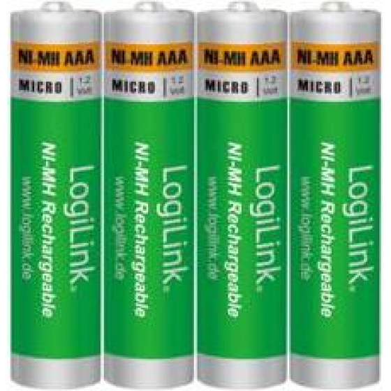 LogiLink Battery NI-Mh Rechargeable Aaa 1.2V 4pCs - (LR03RB4)