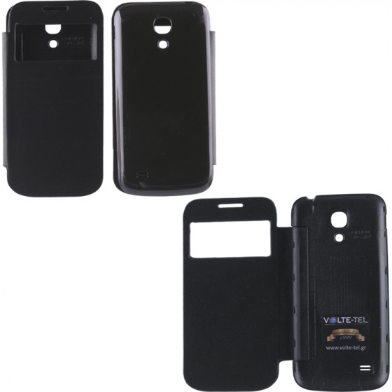 ���� SAMSUNG I9195 S4 MINI BATTERY COVER VIEW BLACK VOLTE-TEL