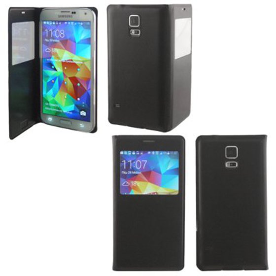 ���� SAMSUNG G900 S5 BATTERY COVER VIEW BOOK BLACK VOLTETEL