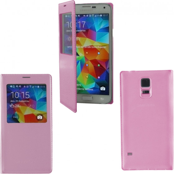 ���� SAMSUNG GALAXY S5 G900 S VIEW PINK