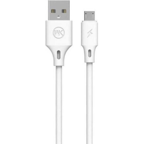 WK Charging Cable Micro White 2m Full Speed Pro 2.4A - (WDC-092)