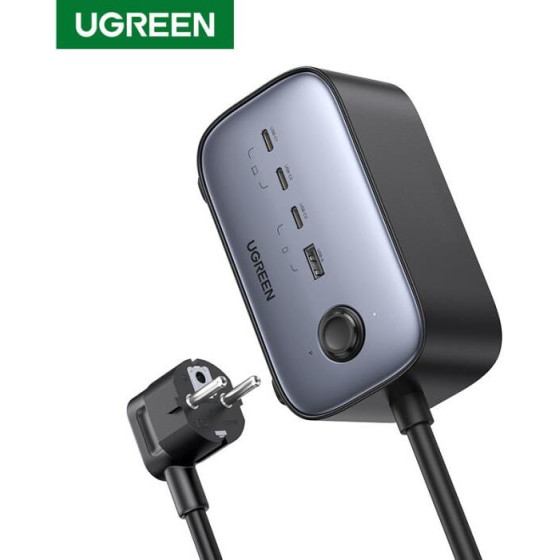 Ugreen Charger Gan Iii CD268 100W PDx3 & QC3.0x1 & ACx2 60167 - (CD270/60167)