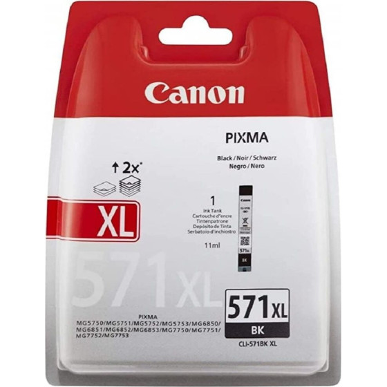 Canon ������ Inkjet CLI-571BK Xl Black (Blister Pack) - (0331C004)