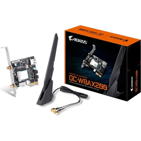 Gigabyte Wireless Pcie Wifi 6 GC-WBAX200 ,2400MBps - (GCWBAX200-00-G)