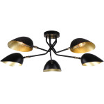 Homelighting KQ 2759/5 ELIA BLACK AND ANTIQUE BRASS CEILING LAMP �3 - (77-8103)
