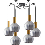 Homelighting SE21-GM-4-BL6-GL2 ADEPT TUBE Gold Matt Pendant Smoked Glass+ - (77-8582)