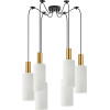 Homelighting SE21-GM-4-BL6-GL3 ADEPT TUBE Gold Matt Pendant White Glass+ - (77-8653)