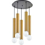 Homelighting SE21-GM-5-5BL ADEPT TUBE GOLD MATT Gold Matt Pendant+ - (77-8683)