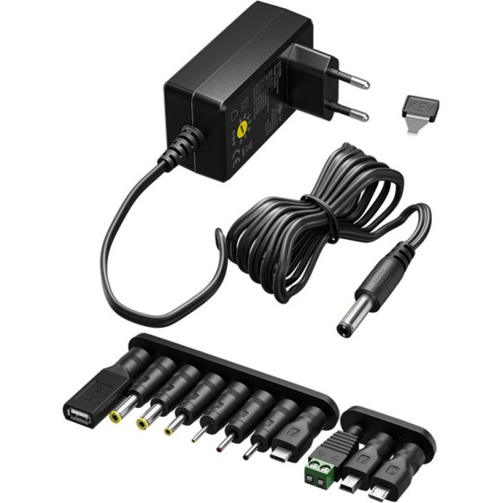 Goobay ���������� ��������� 3V-12V, 7.2W/0.6A, 12 Tips - (64571)