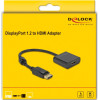 DeLock ���������� Displayport �� Hdmi 4K/30Hz, active, ������ - (63585)
