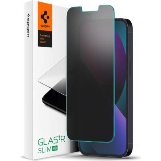 Tempered Glass Full Face Privacy Spigen Glas.Tr Slim Hd Apple Iphone 13/ 13 Pro/ 14 (1 ���.) - (AGL03393)