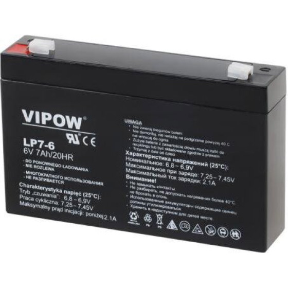 Vipow �������� �������� Gel 6V 7Ah 151x34x94(101) Mm - (BAT0207)