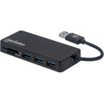 Manhattan IUSB3-HUB3SDm - USB3.2 3POrt And 1 Hub Sd Card Reader