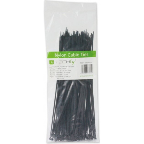 Techly ISWT-15035-BK - �������� �������� ����� 150x3.6mm Nylon 100 ���
