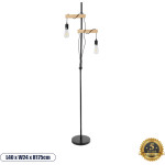 GloboStar Mindelo �������� ���������� ��������� �������� 2 x E27 AC220-240V IP20 - �40 x �24 x �175cm - ����� ��������� ���� �� ���� ������ ���� - 5 ������ ������� - (02034)