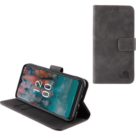 Lime Successories Lime ���� Nokia C12 6.3'' Essential Magnet Book Stand Clip GREY