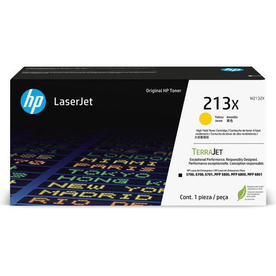 HP 213X Ylw Original LaserJet Toner Crtg - (W2132X)