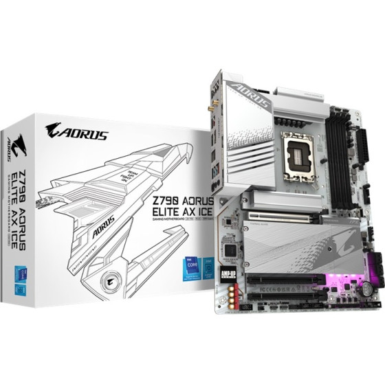 GIGABYTE MOTHERBOARD Z790 AORUS ELITE AX ICE, 1700, DDR5, ATX - (Z790 A ELITE AX ICE)