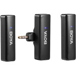 Mobile Wireless Mic for Android (USB-C) iPhone IOS and 3,5 TRS (laptop) 2 person vlog - (BOYALINK)