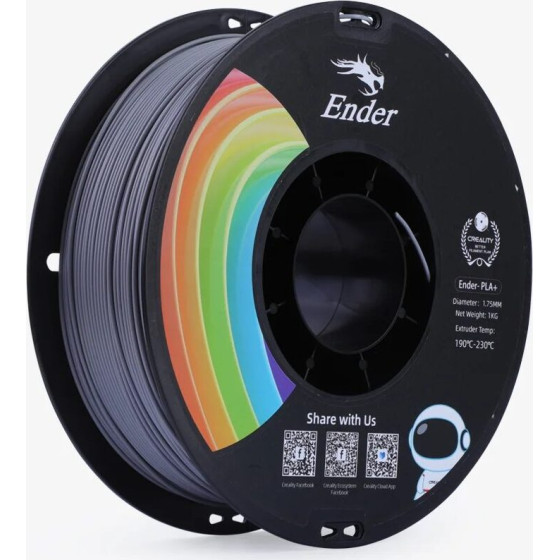 Creality EN-PLA+ Grey Ender 3D Printer Filament Strength 34MPa Bend 77MPa 1 Kg Spool1.75 -3301010308 - (3301010308)