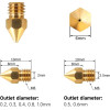 Creality MK8 Nozzles Kit (24 pcs) 0.2mm*2, 0.3mm *2, 0.4mm*12, 0.5mm*2, 0.6mm *2, 0.8mm*2, 1.0mm*2 - (4007010004)