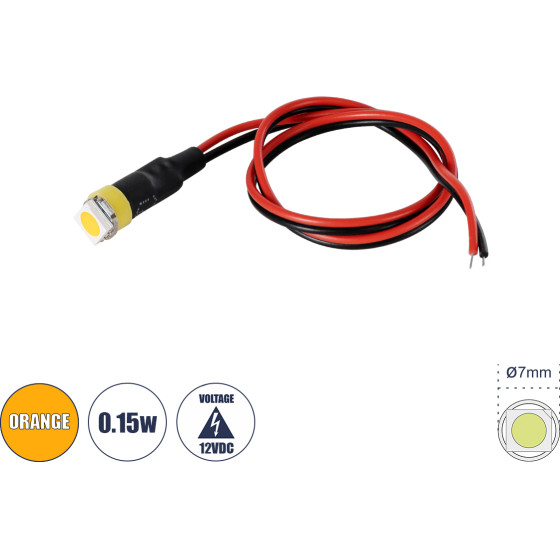 GloboStar SMD-Led ������ ������ Smd Led 0.15W Dc 12V - �0.7 x �2.3cm - ��������� - Dimmable - 2 ������ ������� - (81484)