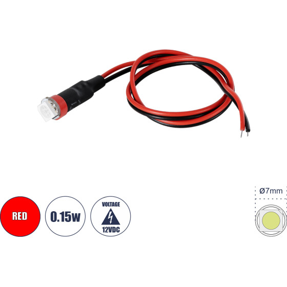 GloboStar SMD-Led ������ ������ Smd Led 0.15W Dc 12V - �0.7 x �2.3cm - ������� - Dimmable - 2 ������ ������� - (81485)