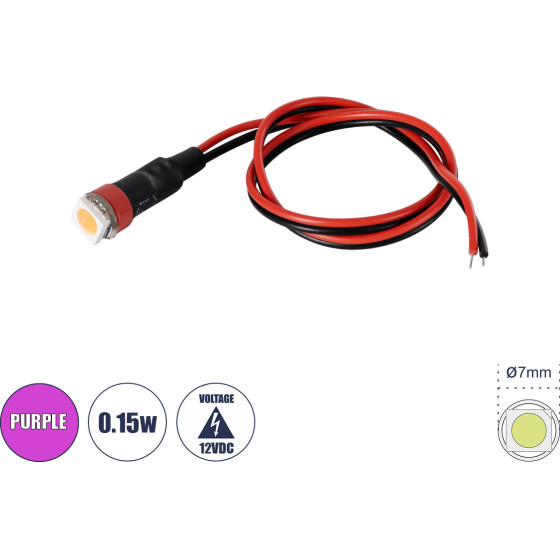 GloboStar SMD-Led ������ ������ Smd Led 0.15W Dc 12V - �0.7 x �2.3cm - ������ - Dimmable - 2 ������ ������� - (81489)