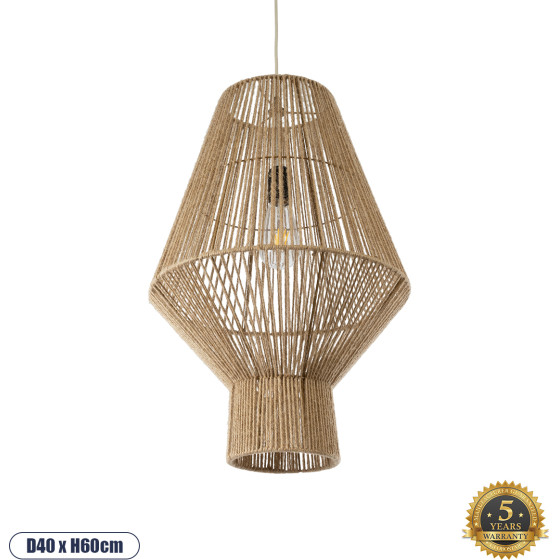 GloboStar Cayman Boho �������� ��������� ������ �������� 1 x E27 AC220-240V IP20 - �40 x �60cm - ���� ����� ������ ������ ������ - 5 ������ ������� - (01853)