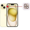 Volte-Tel Camera Glass Cover Iphone 15 6.1''/Iphone 15 Plus 6.7'' 9H 0.30MM 3D Ar ALUMINIUM-Electroplating Frame YELLOW