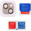 Volte-Tel Camera Glass Cover Iphone 15 6.1''/Iphone 15 Plus 6.7'' 9H 0.30MM 3D Ar ALUMINIUM-Electroplating Frame YELLOW