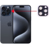 Volte-Tel Camera Glass Cover Iphone 15 Pro 6.1''/Iphone 15 Pro Max 6.7'' 9H 0.30MM 3D Ar ALUMINIUM-Electroplating Frame BLUE