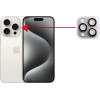 Volte-Tel Camera Glass Cover Iphone 15 Pro 6.1''/Iphone 15 Pro Max 6.7'' 9H 0.30MM 3D Ar ALUMINIUM-Electroplating Frame SILVER