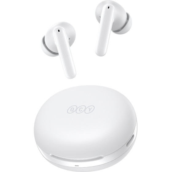 QCY T13 Anc 2 White - Tws 28dB Active Noise Canceling 10mm drivers, Bt 5.3 30 Hours True Wireless - (6957141408551)