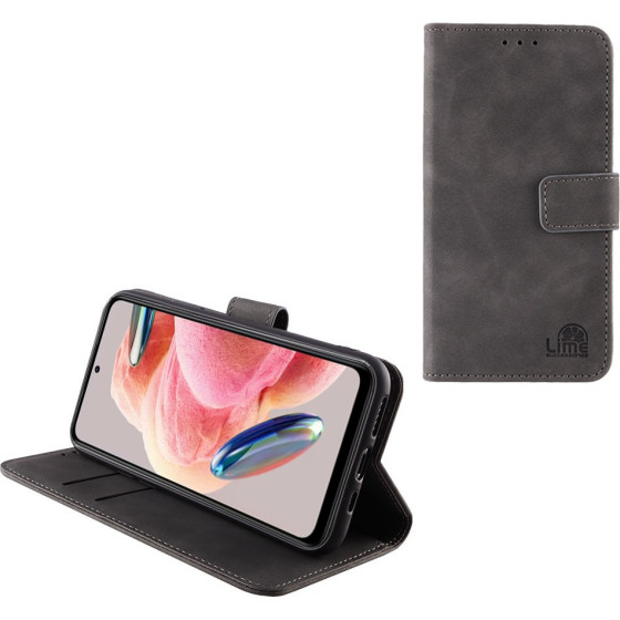 Lime Successories Lime ���� Xiaomi Redmi Note 12 4G 6.67'' Essential Magnet Book Stand Clip GREY