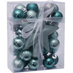 Artezan Christmas Ball 3cm Full Set Light Blue + Top 30pcs/Box - (ACB3-FS-LB-30)
