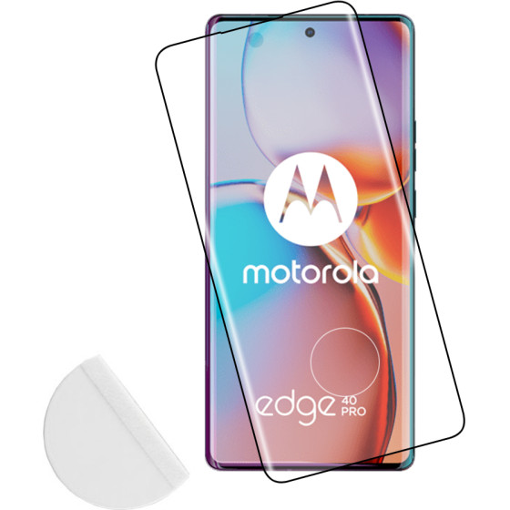 Idol 1991 Tempered Glass Motorola Edge 40 Pro 5G 6.67'' 9H 0.30mm 3D Semi Curved Finger Unlock Black Full COVER