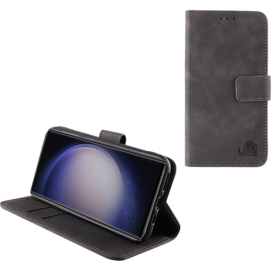 Lime Successories Lime ���� Samsung S23 Ultra 5G S918 6.8'' Essential Magnet Book Stand Clip GREY