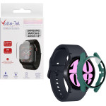Volte-Tel Tempered Glass Samsung Watch 6 40mm 1.3'' 9H 0.30mm Pc Edge Cover With Key 3D Full Glue Full Cover GREEN