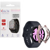 Volte-Tel Tempered Glass Samsung Watch 6 40mm 1.3'' 9H 0.30mm Pc Edge Cover With Key 3D Full Glue Full Cover Rose GOLD