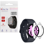 Volte-Tel Tempered Glass Samsung Watch 6 40mm 1.3'' 9H 0.30mm Pc Edge Cover With Key 3D Full Glue Full Cover TRANSPARENT