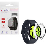 Volte-Tel Tempered Glass Samsung Watch 6 44mm 1.5'' 9H 0.30mm Pc Edge Cover With Key 3D Full Glue Full Cover TRANSPARENT