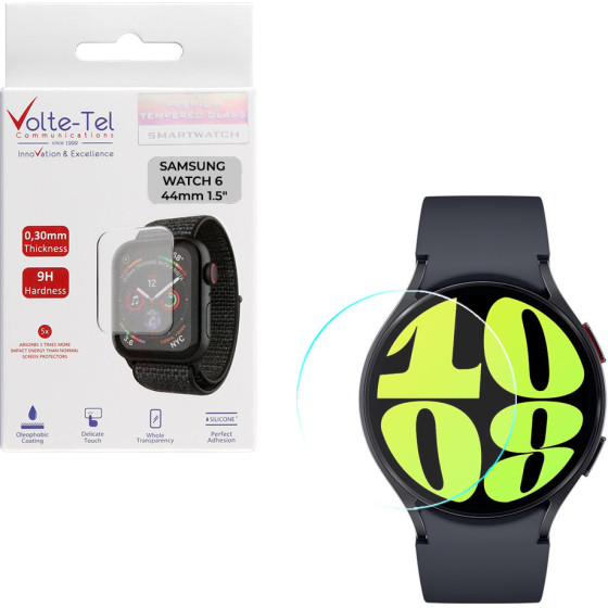 Volte-Tel Tempered Glass Samsung Watch 6 44mm R940/R945 1.5'' 9H 0.30mm 2.5D Full Glue Full COVER