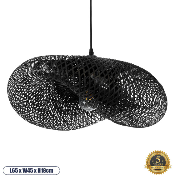GloboStar Mexico Boho �������� ��������� ������ �������� 1 x E27 AC220-240V IP20 - �65 x �45 x �18cm - ����� ������ ������� ������ - 5 ������ ������� - (02201)