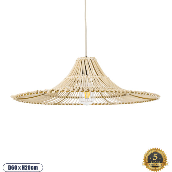 GloboStar Palermo Boho �������� ��������� ������ �������� 1 x E27 AC220-240V IP20 - �60 x �20cm - ���� ������ ������� ������ - 5 ������ ������� - (02208)