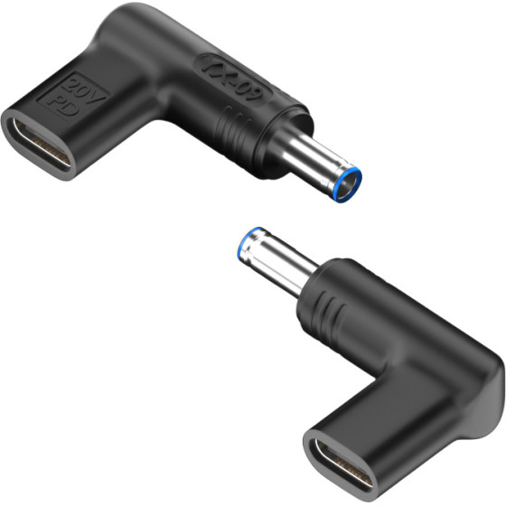 Powertech ���������� ����������� USB-C �� Hp 4.5x3mm, ������ - (YX-09)