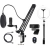Deltaco Gaming Streaming Kit ( Webcam, Ring Light �� ����, ��������� �� ���� ��� Pop Filter) ����� - (GAM-170)